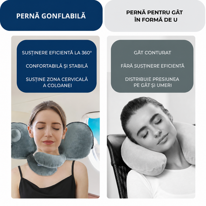 Pernă de călătorie gonflabilă, moale și confortabilă (89730001)