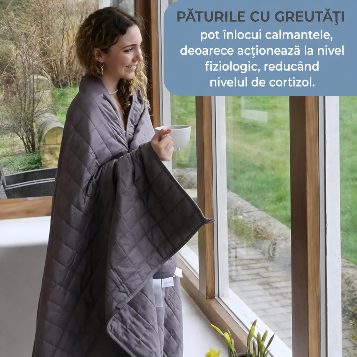 Pătură senzorială ponderată 180x120 cm pentru copii și adulți (89780001)