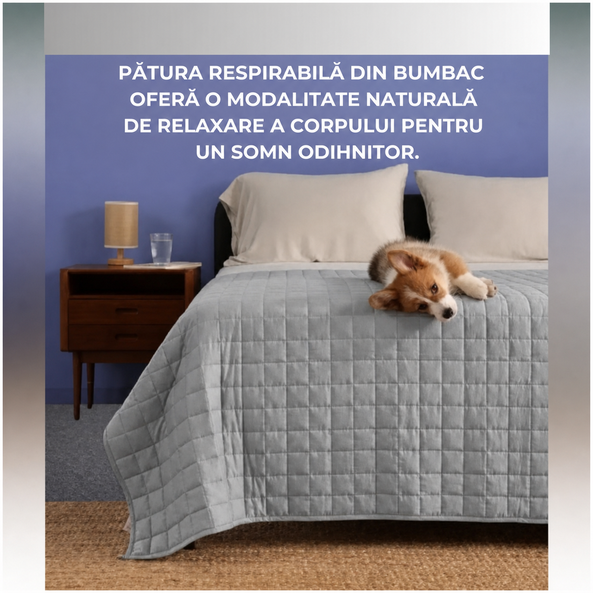 Pătură senzorială ponderată 180x120 cm pentru copii și adulți (89780001)