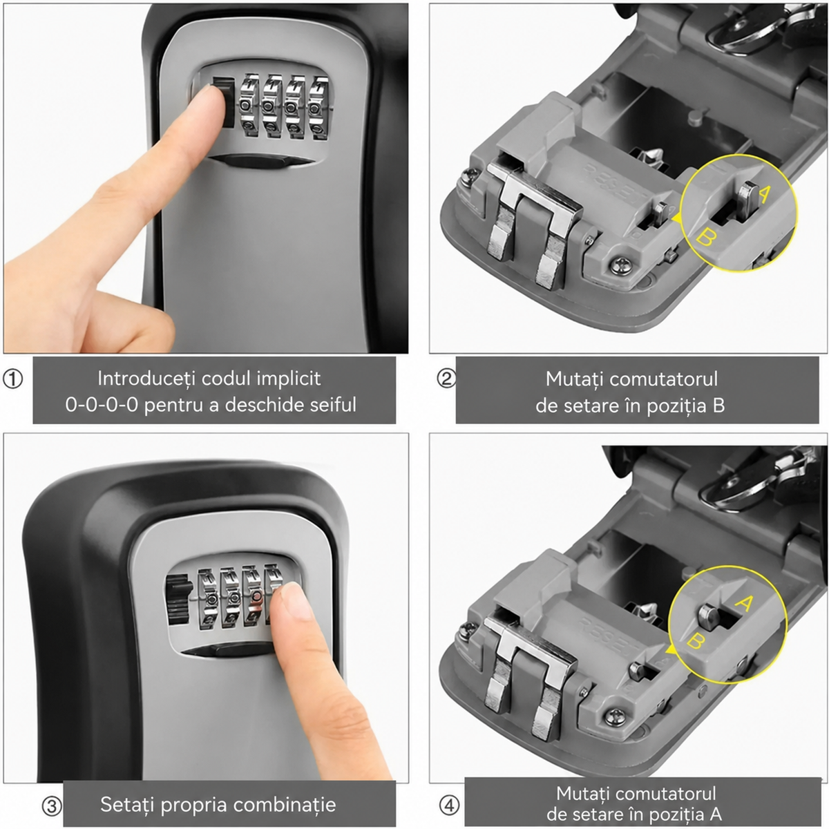 Mini Seif Metalic pentru Chei cu Cod Numeric (89850001)