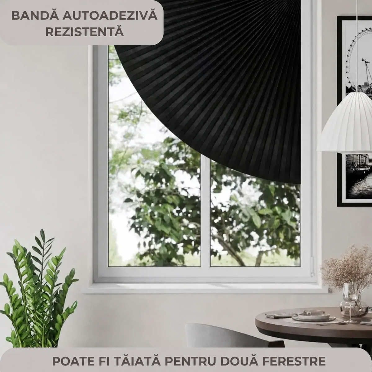 Jaluzea plisată opacă pentru ferestre (89870001)