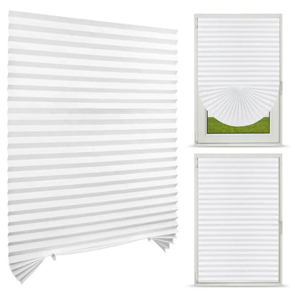 Jaluzele plisate din material nețesut pentru protecție solară, albe (89870003)
