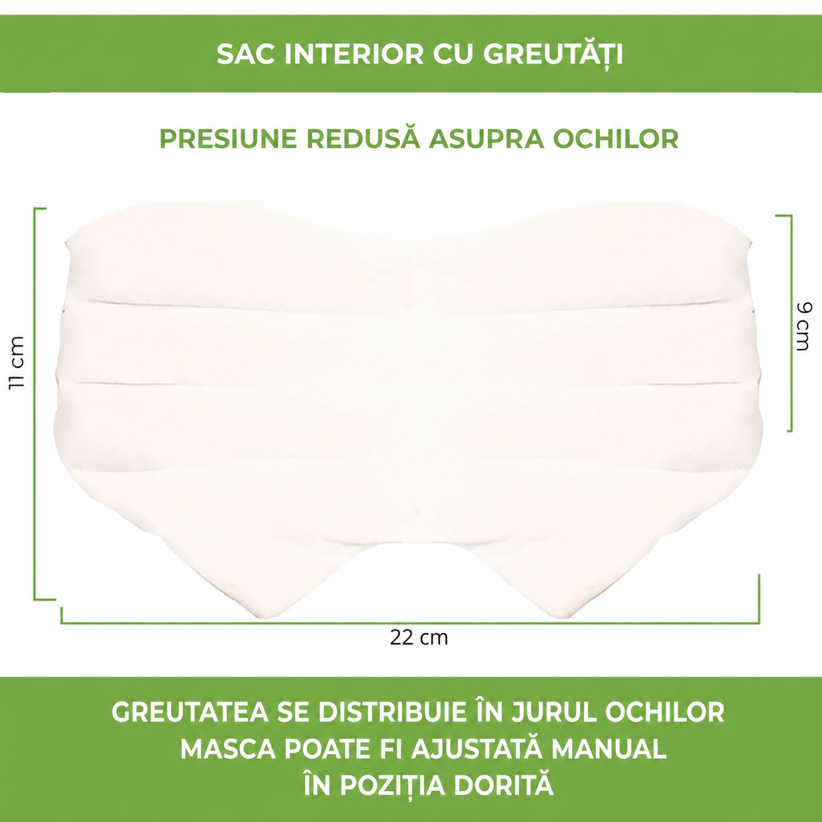 Mască 3D cu greutate pentru somn și relaxare (90380001)