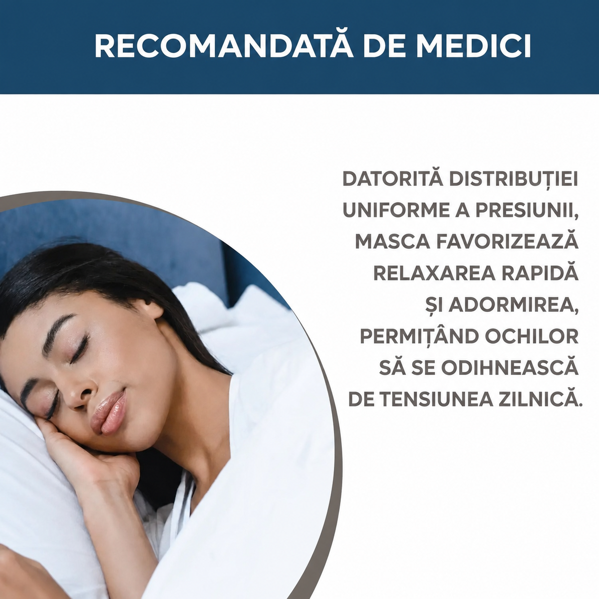 Mască 3D cu greutate pentru somn și relaxare (90380001)