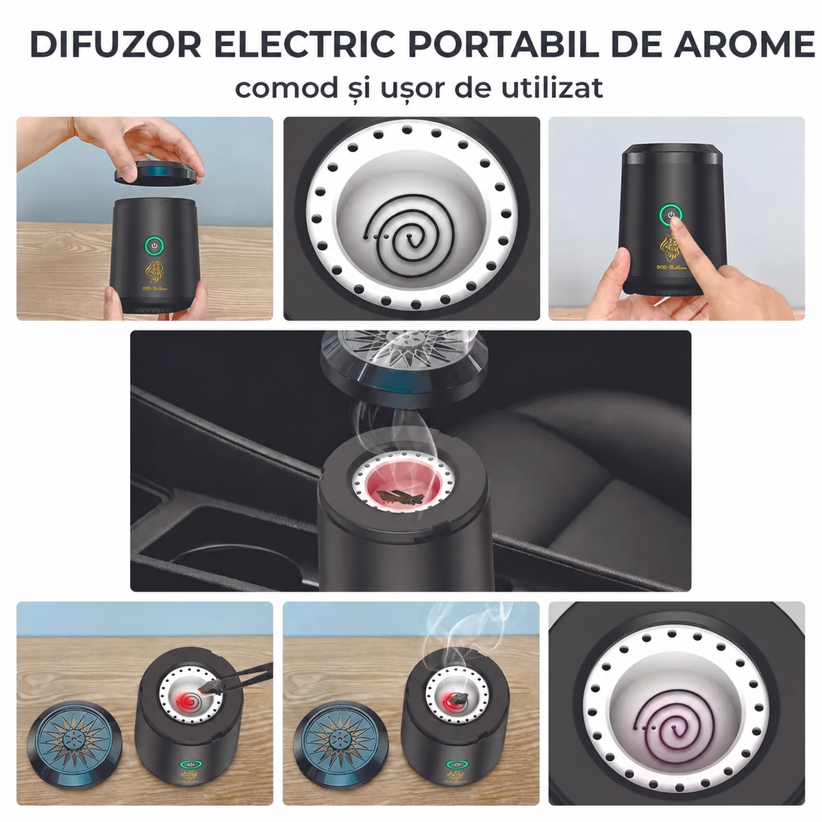 Difuzor de parfum portabil pentru casă și mașină (90470001)
