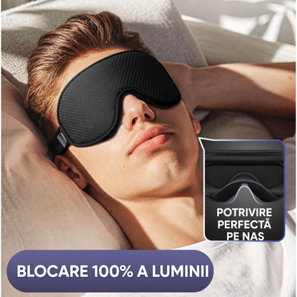 Mască anatomică 3D pentru ochi cu dopuri de urechi incluse (90760001)