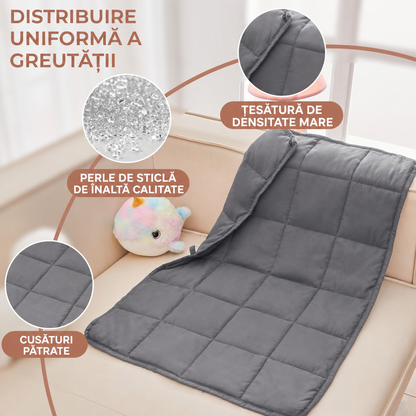 Plapumă senzorială cu greutate 71x46 cm, 2 kg (90780001)