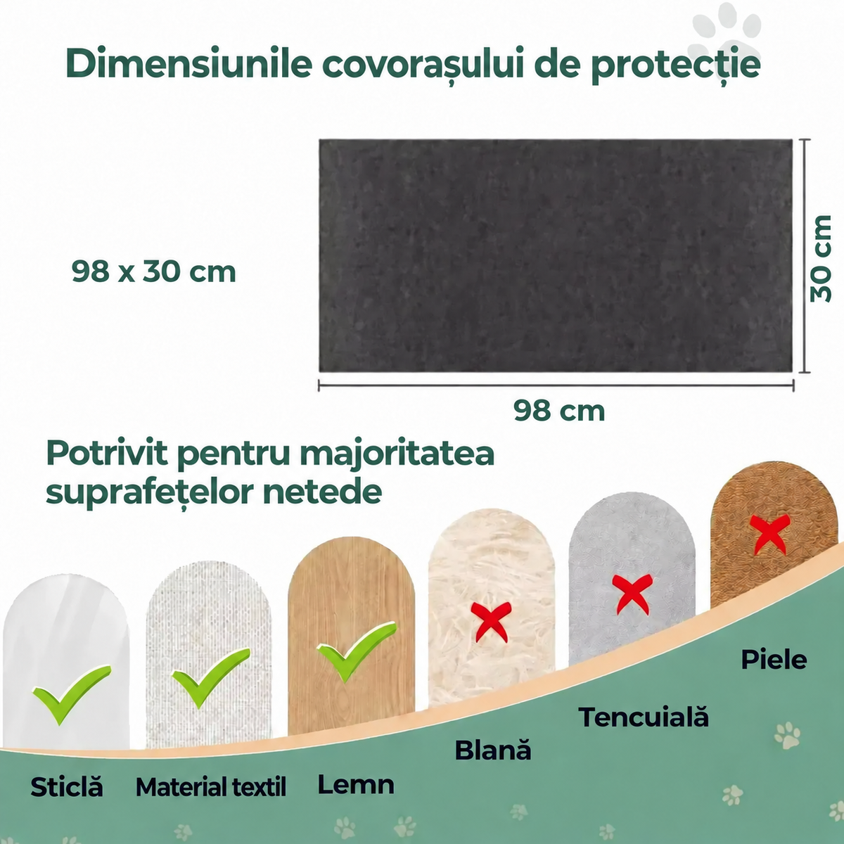 Covoraș autoadeziv anti-zgâriere pentru protecția mobilierului (91220001)