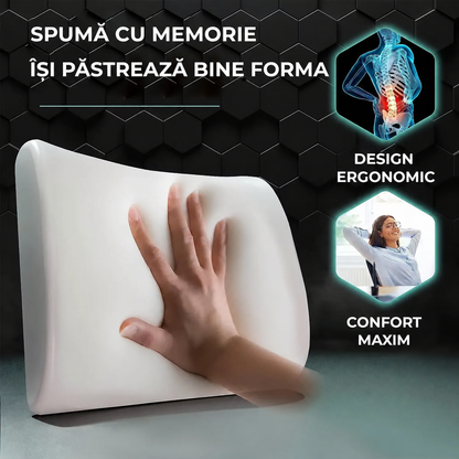 Pernă lombară ortopedică cu buzunar pentru corectarea posturii (91290001)