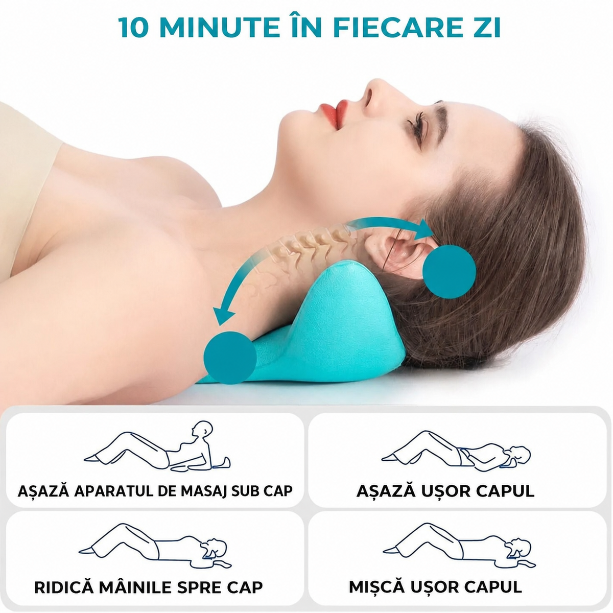 Aparat de masaj pentru îndreptarea gâtului și relaxarea mușchilor cu proeminențe (91530001)