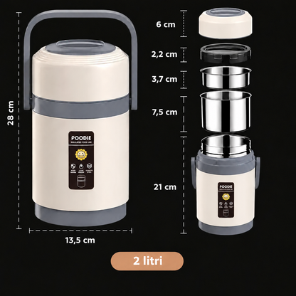 Caserolă electrică USB cu două niveluri, 2 l (91590001)