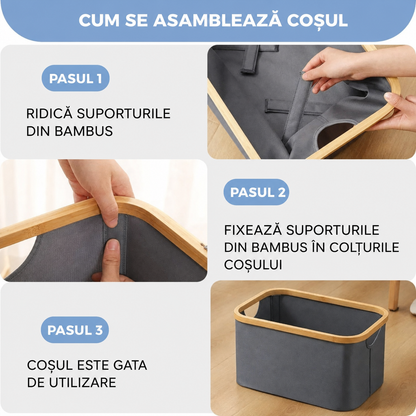 Coș de bambus stilat pentru mărunțișuri (91740001)