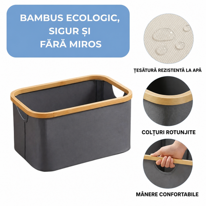 Coș de bambus stilat pentru mărunțișuri (91740001)