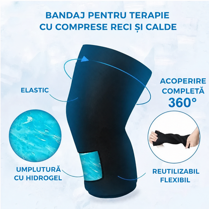 Compresă hidrogel rece-cald pentru genunchi și cot (91770001)