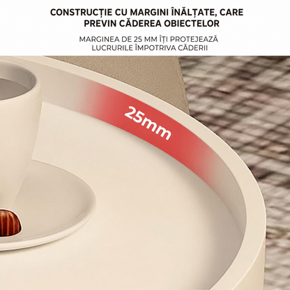Masă rotundă de cafea din MDF, modernă și elegantă (91860001)