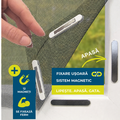 Plasă de țânțari cu fixare magnetică 130x150 cm (92590001)