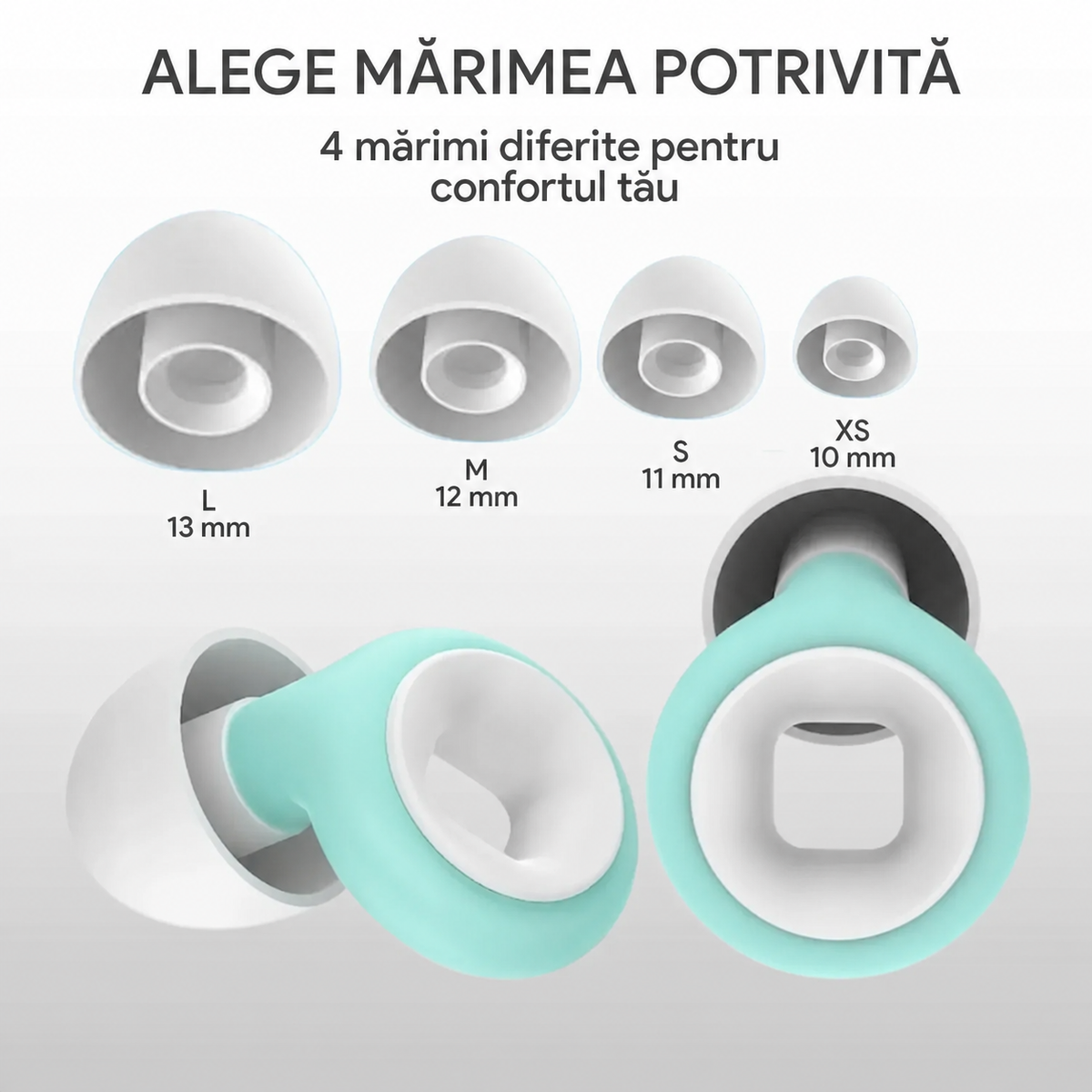 Dopuri de urechi confortabile 99 Sheep pentru dormit, muncă și călătorii – albe și verzi (92960002)