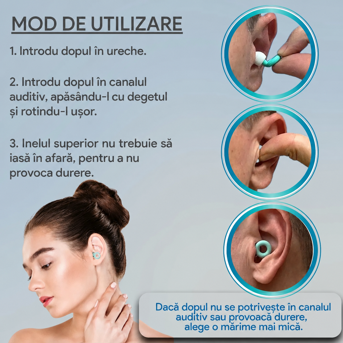 Dopuri de urechi confortabile 99 Sheep pentru dormit, muncă și călătorii – albe și verzi (92960002)