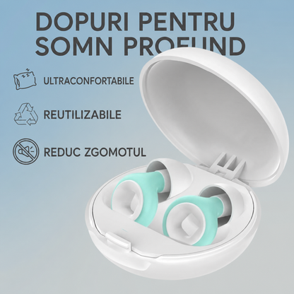 Dopuri de urechi confortabile 99 Sheep pentru dormit, muncă și călătorii – albe și verzi (92960002)