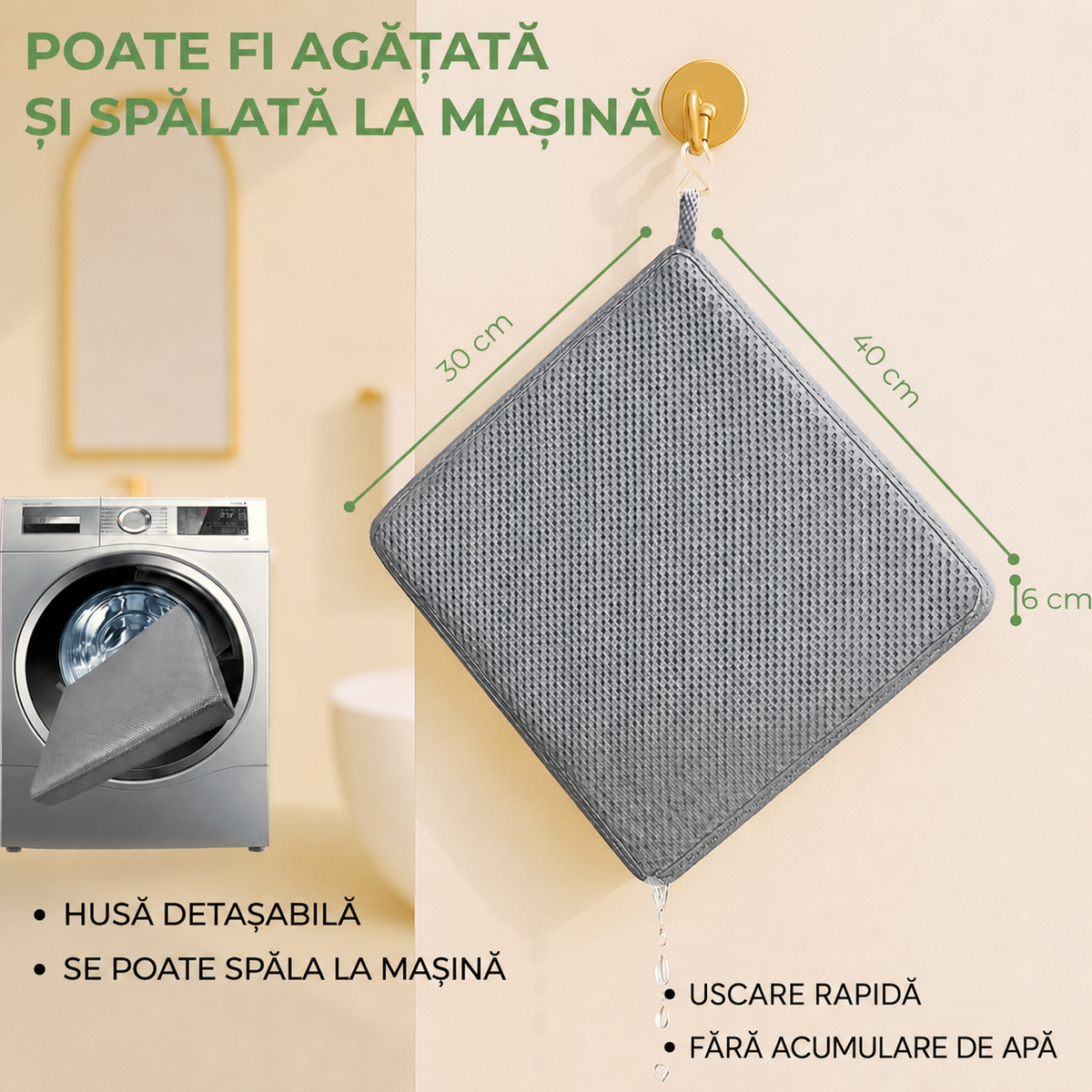 Pernă moale pentru scaunul de duș, cu bază antiderapantă (94430001)