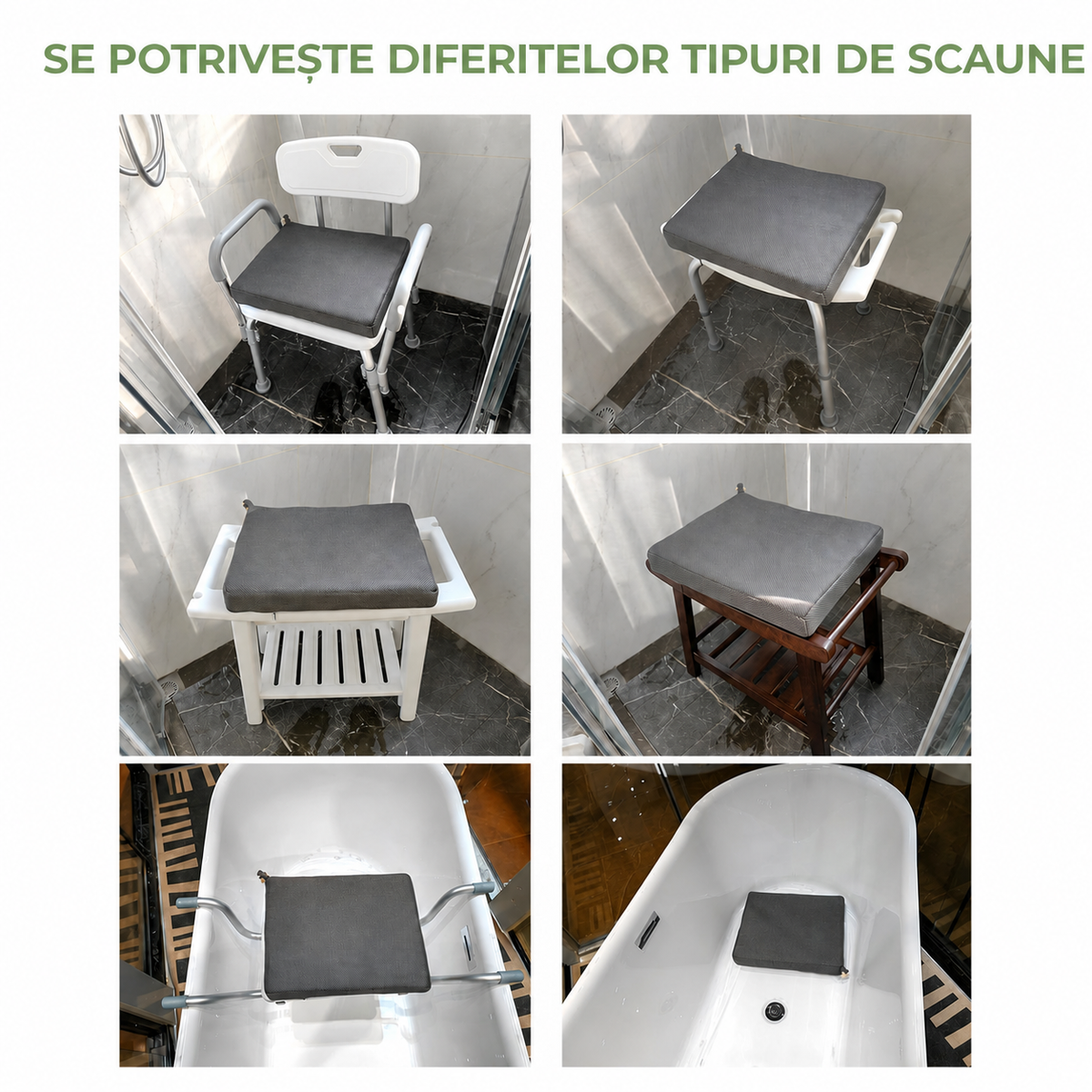 Pernă moale pentru scaunul de duș, cu bază antiderapantă (94430001)