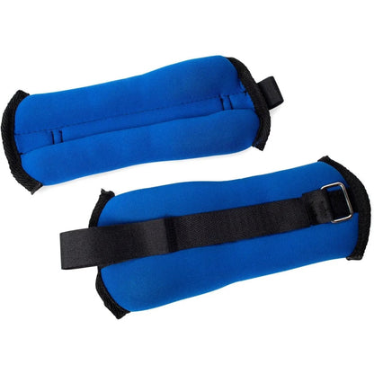 Greutăți fitness 2 x 0,5 kg albastre pentru glezne și încheieturi (8117)
