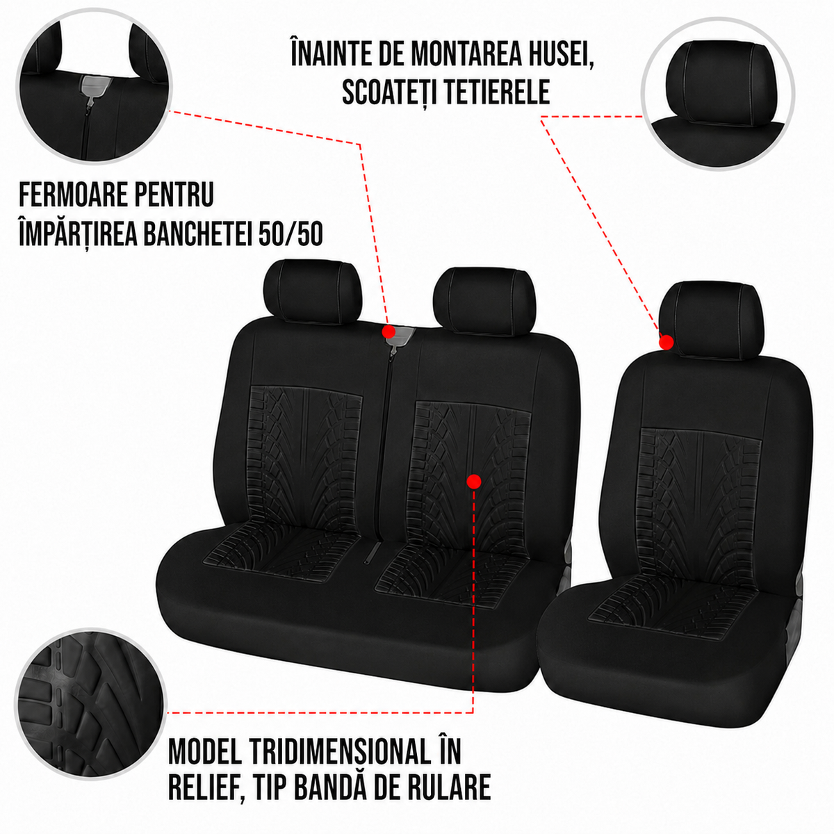 Huse universale pentru scaune auto 2+1 (94490001)