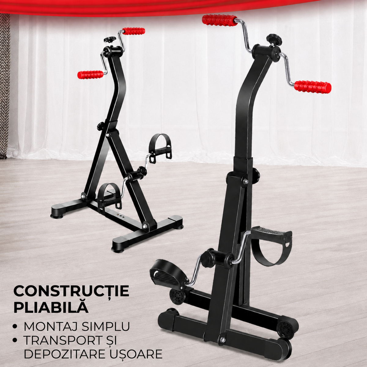 Bicicletă de reabilitare pentru exerciții ale mâinilor și picioarelor Dual Bike (94670001)