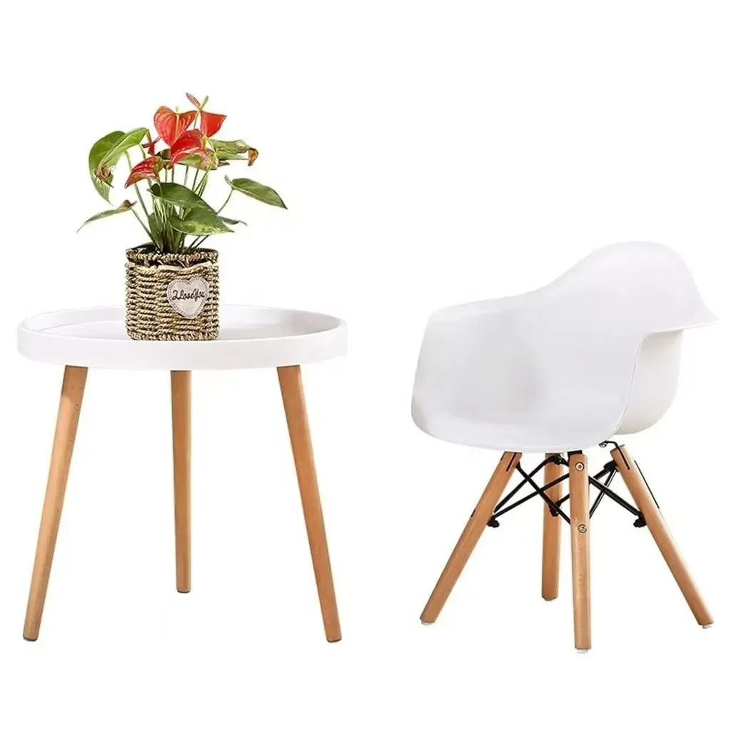 Masă rotundă de cafea din MDF, modernă și elegantă (91860001)