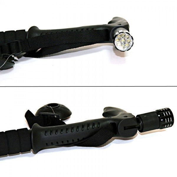 Baston Telescopic Pliabil cu Lanternă Reglabilă (C056)