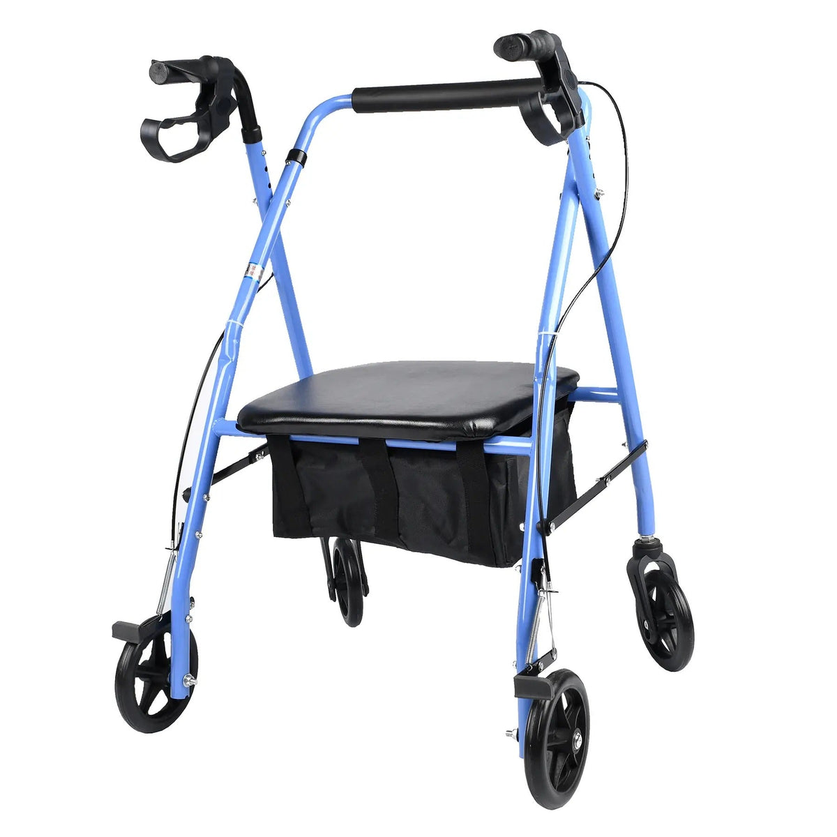 Rolator pliabil cu 4 roți, scaun și mânere reglabile pentru seniori (8236)