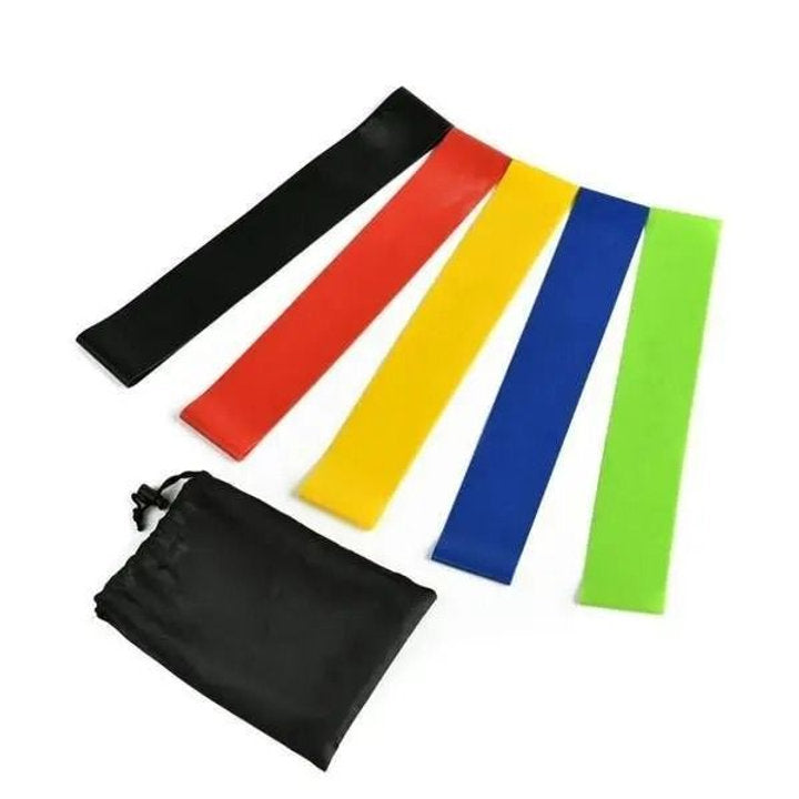 Set de 5 benzi de exerciții cu geantă de depozitare (5220)