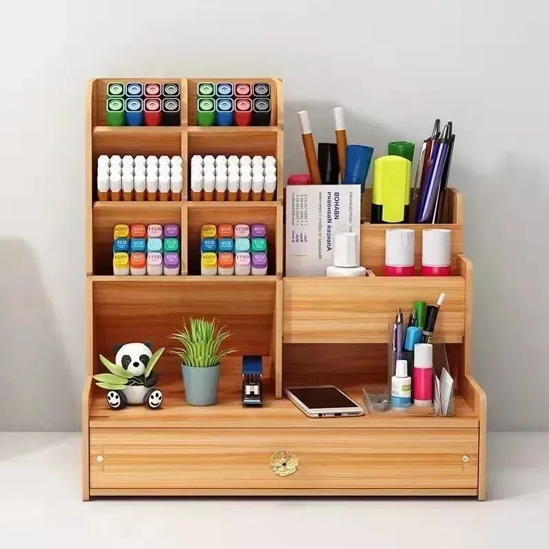 Organizator de birou mare din lemn pentru cărți (87550001)