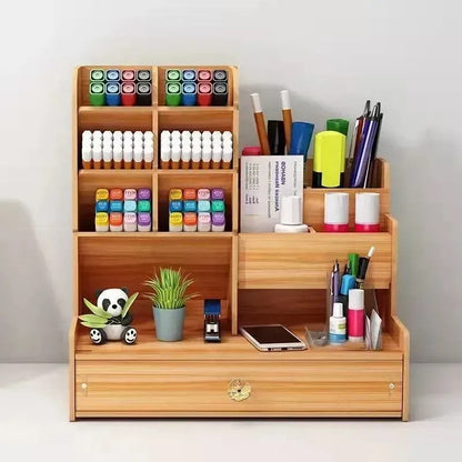 Organizator de birou mare din lemn pentru cărți (87550001)