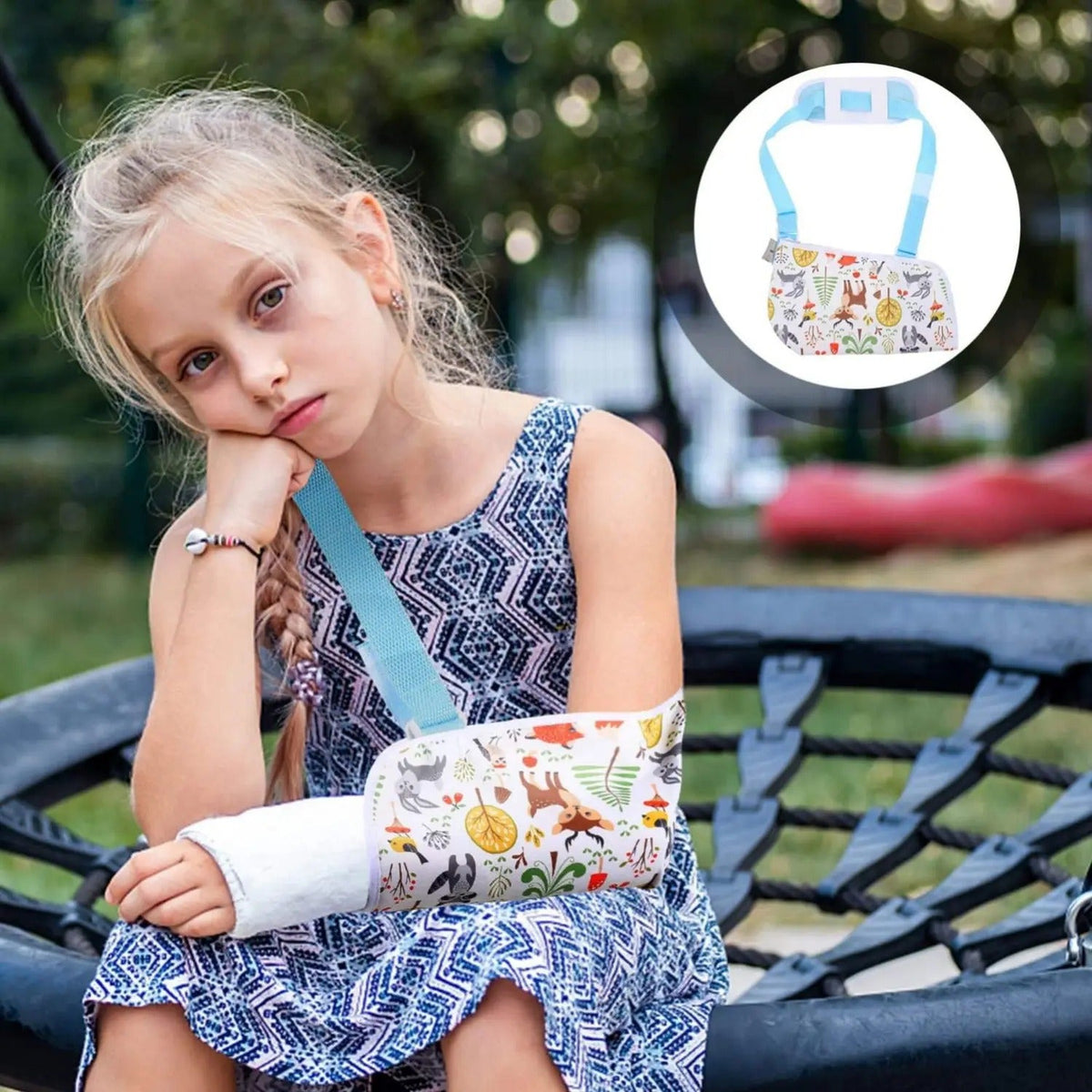 Eșarfă pediatrică pentru susținerea brațului, cu model (89650003)