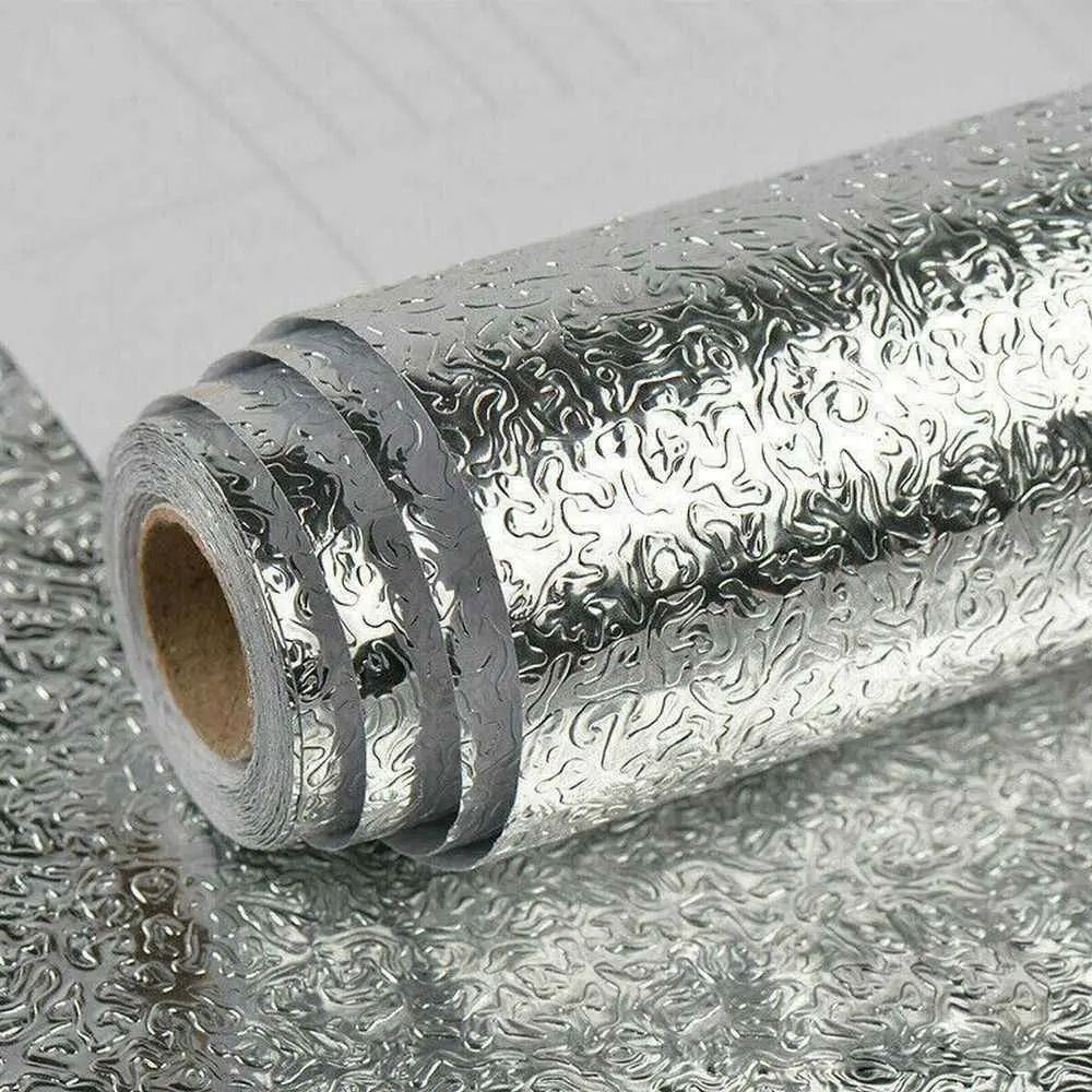 Folie Autocolantă Argintie pentru Blatul de Bucătărie 60 x 300 cm (6051-10002)