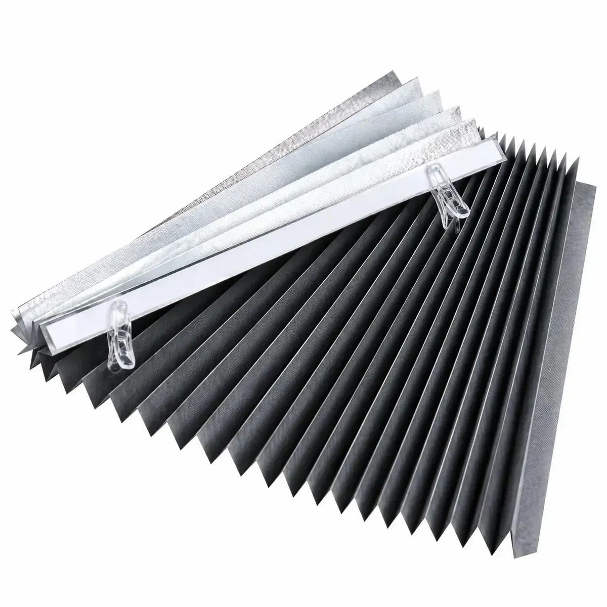 Jaluzele plisate pentru ferestre cu folie de protecție solară, grafit (89870002)