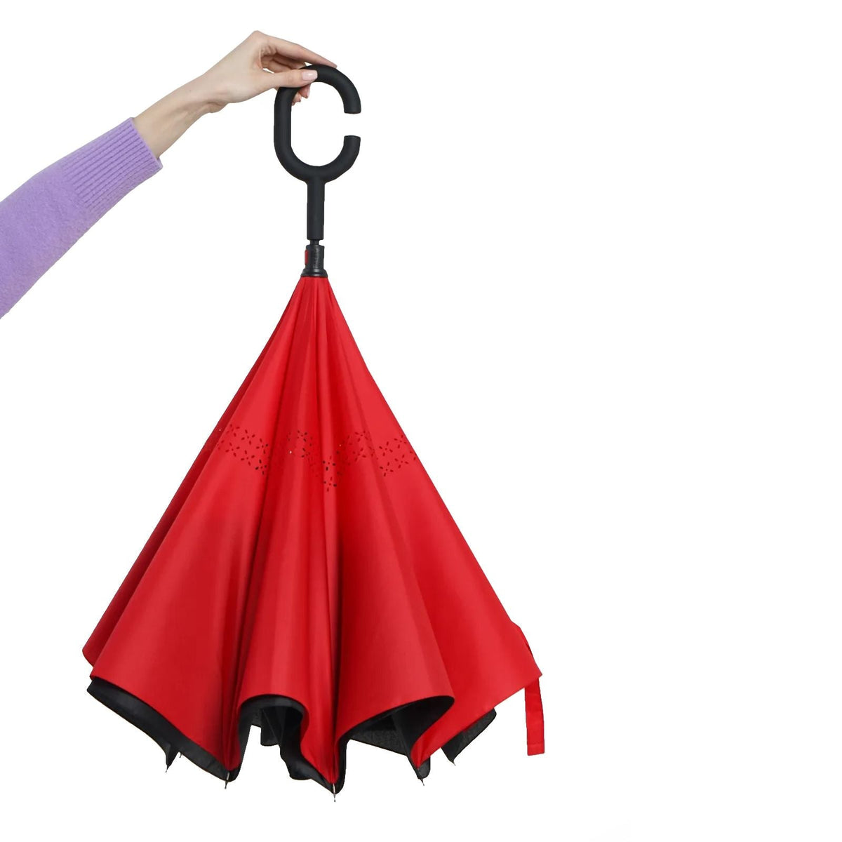 Umbrelă reversibilă multicoloră, pliabilă și rezistentă la vânt (46870004)