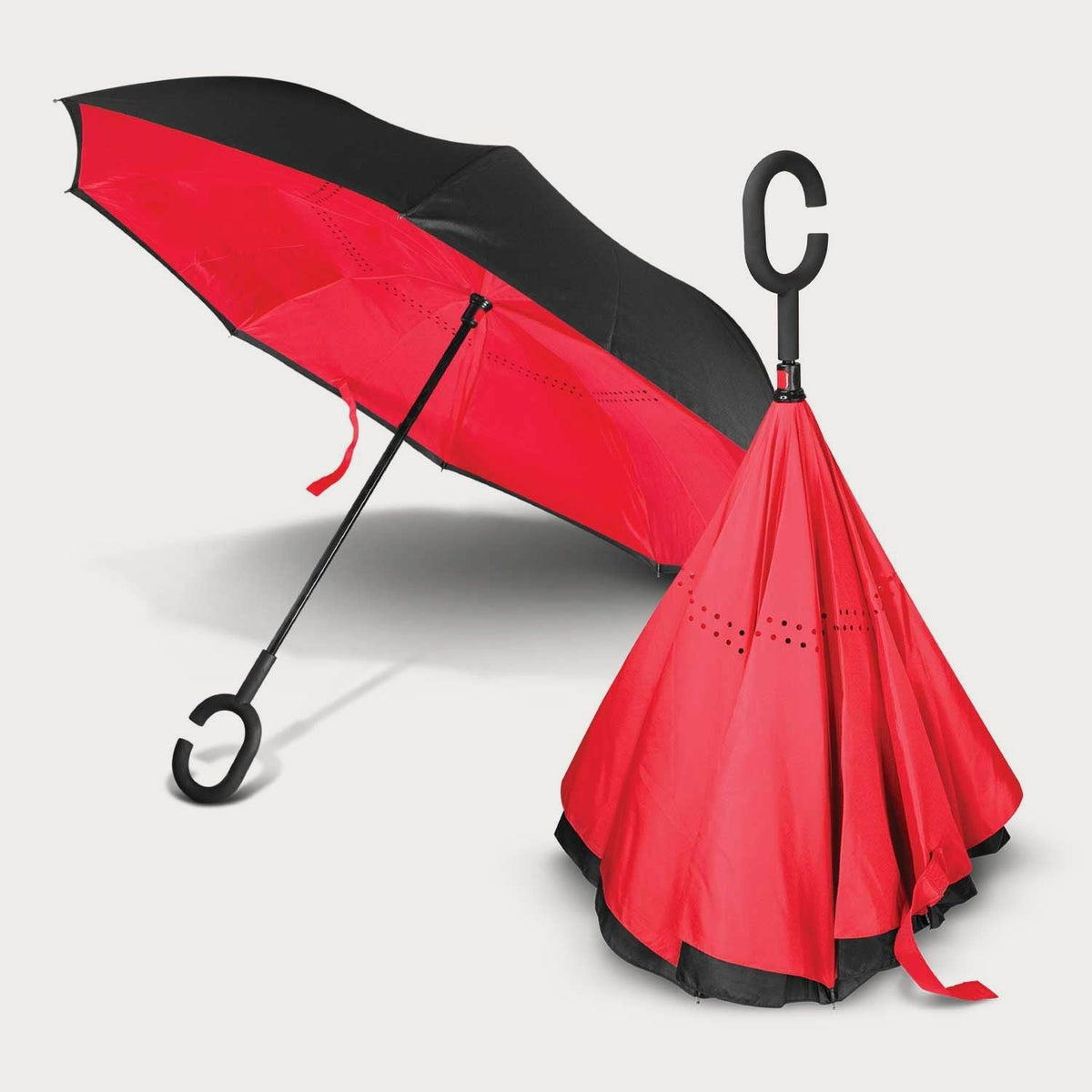 Umbrelă reversibilă multicoloră, pliabilă și rezistentă la vânt (46870004)