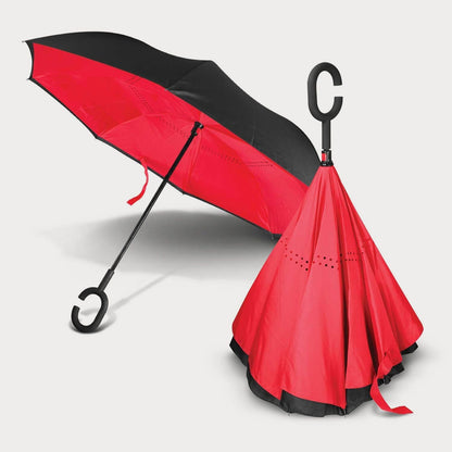 Umbrelă reversibilă multicoloră, pliabilă și rezistentă la vânt (46870004)