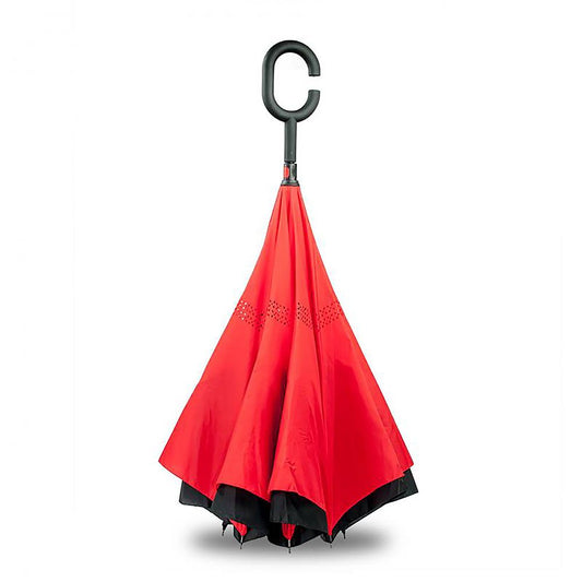 Umbrelă reversibilă multicoloră, pliabilă și rezistentă la vânt (46870004)