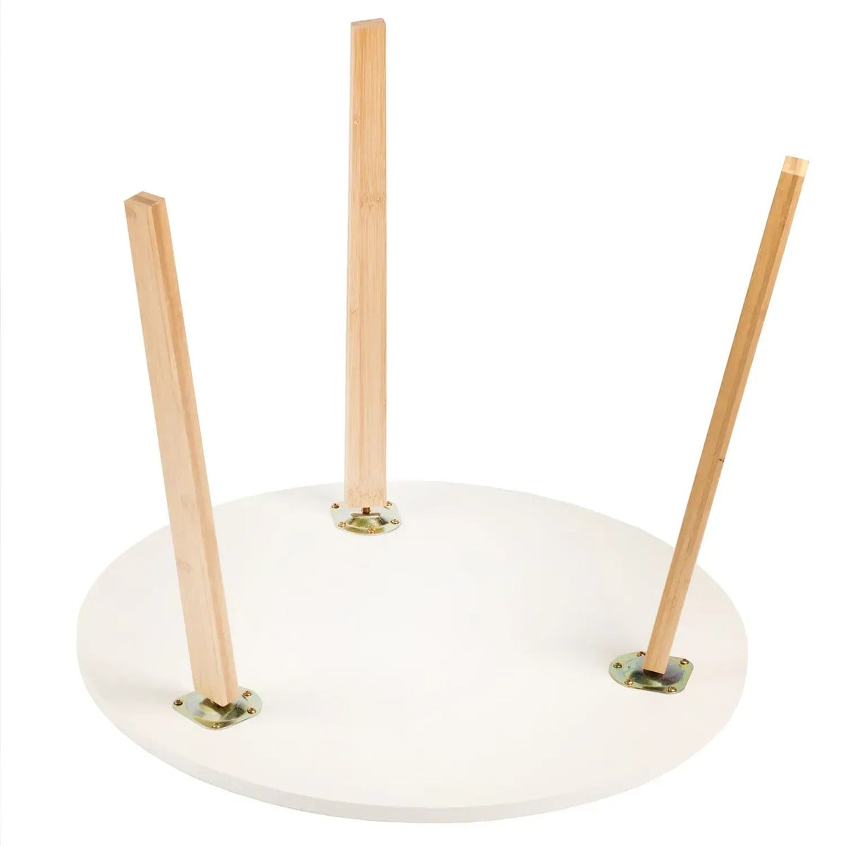Masă de cafea rotundă din bambus, 60 cm, cu bază cu trei picioare (91820001)