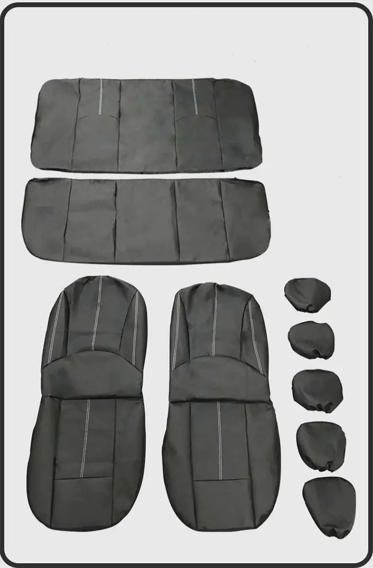 Huse Auto din Piele Eco Universale Negre (7155)