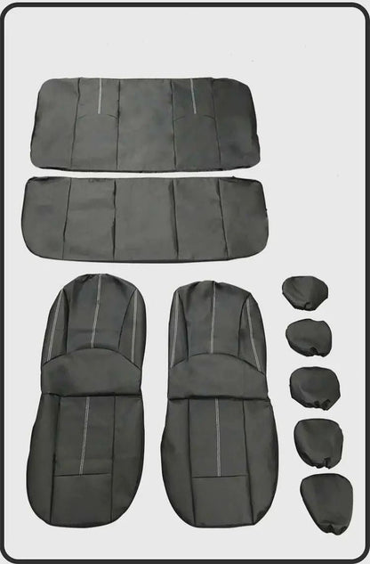 Huse Auto din Piele Eco Universale Negre (7155)