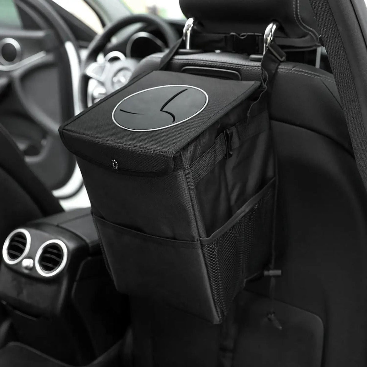 Coș de Gunoi Auto Mini Negru (8293)