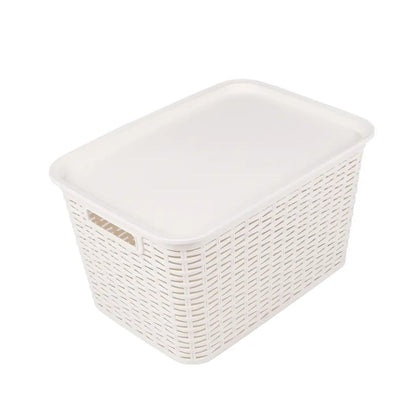 Coș de plastic 20L cu capac alb (82970001)