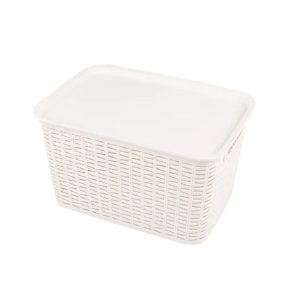 Coș de plastic 20L cu capac alb (82970001)