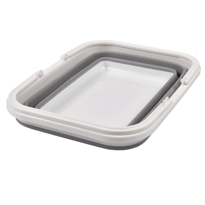 Coș de cumpărături pliabil din silicon cu mânere (8229)