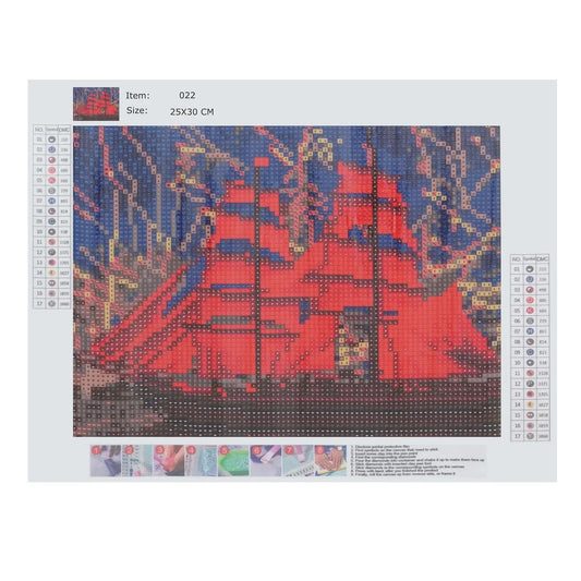 Broderie cu diamante - Nava cu pânze (75690004)