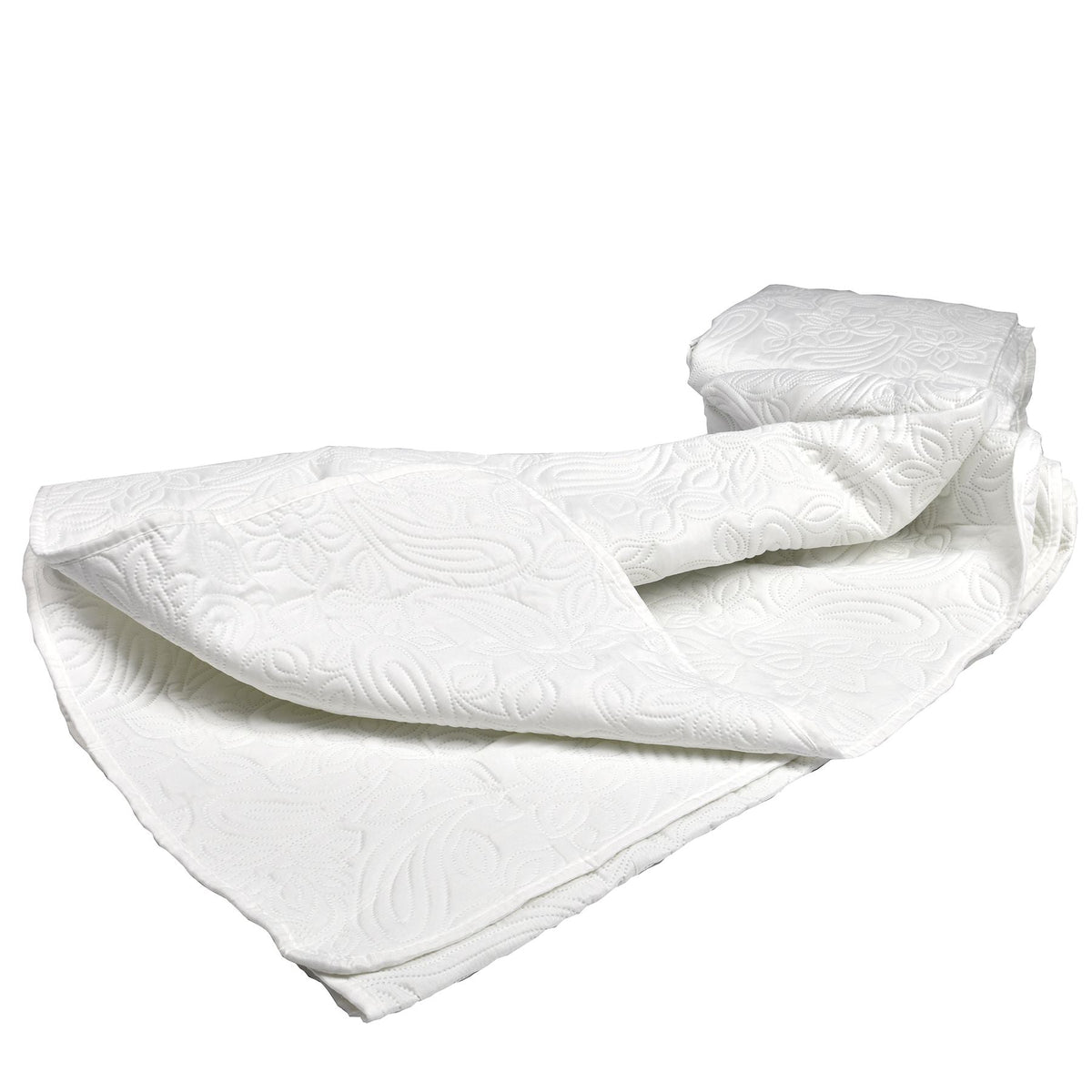 Cuvertură florală moale 240x260 cm, culoare crem (75740001)